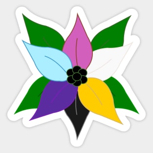 Pride Poinsettia Sticker